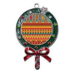 Aztec Metal X mas Lollipop With Crystal Ornament by nateshop