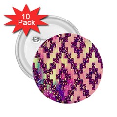 Cute Glitter Aztec Design 2 25  Buttons (10 Pack)  by nateshop