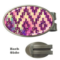 Cute Glitter Aztec Design Money Clips (oval)  by nateshop