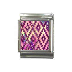 Cute Glitter Aztec Design Italian Charm (13mm)