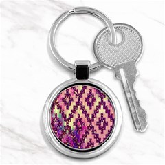 Cute Glitter Aztec Design Key Chain (round) by nateshop