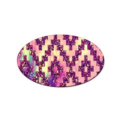 Cute Glitter Aztec Design Sticker (oval)