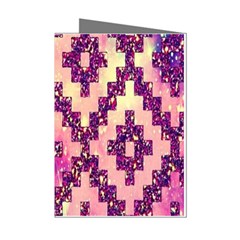 Cute Glitter Aztec Design Mini Greeting Cards (pkg Of 8) by nateshop