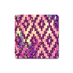 Cute Glitter Aztec Design Square Magnet by nateshop