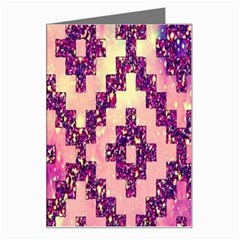 Cute Glitter Aztec Design Greeting Card by nateshop