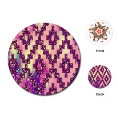 Cute Glitter Aztec Design Playing Cards Single Design (round) by nateshop