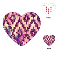 Cute Glitter Aztec Design Playing Cards Single Design (heart) by nateshop