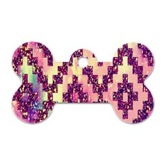 Cute Glitter Aztec Design Dog Tag Bone (one Side) by nateshop