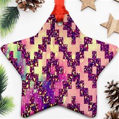 Cute Glitter Aztec Design Star Ornament (two Sides) by nateshop