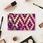 Cute Glitter Aztec Design Cosmetic Bag (Small) Front