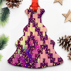 Cute Glitter Aztec Design Ornament (christmas Tree)  by nateshop