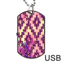 Cute Glitter Aztec Design Dog Tag Usb Flash (two Sides) by nateshop