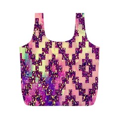 Cute Glitter Aztec Design Full Print Recycle Bag (m) by nateshop