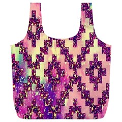 Cute Glitter Aztec Design Full Print Recycle Bag (xl) by nateshop