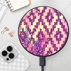 Cute Glitter Aztec Design Wireless Fast Charger(black) by nateshop