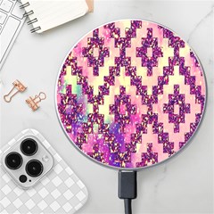 Cute Glitter Aztec Design Wireless Fast Charger(white) by nateshop