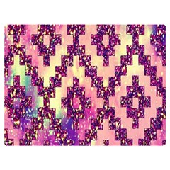 Cute Glitter Aztec Design Two Sides Premium Plush Fleece Blanket (extra Small)