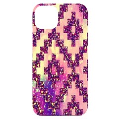 Cute Glitter Aztec Design Iphone 14 Plus Black Uv Print Case by nateshop