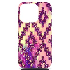 Cute Glitter Aztec Design Iphone 14 Pro Black Uv Print Case by nateshop