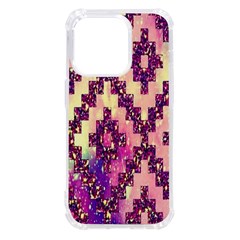 Cute Glitter Aztec Design Iphone 14 Pro Tpu Uv Print Case