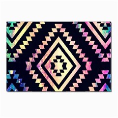 Cute Neon Aztec Galaxy Postcard 4 x 6  (pkg Of 10) by nateshop