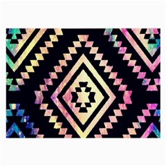 Cute Neon Aztec Galaxy Large Glasses Cloth (2 Sides) by nateshop