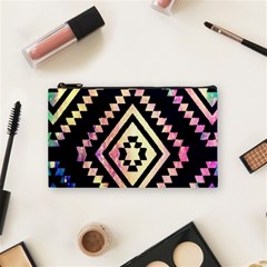 Cute Neon Aztec Galaxy Cosmetic Bag (small) by nateshop