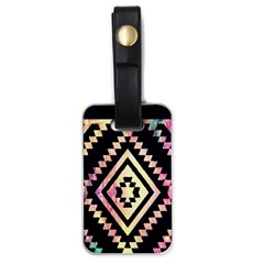 Cute Neon Aztec Galaxy Luggage Tag (one Side) by nateshop