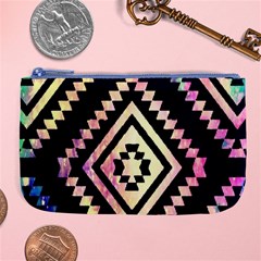 Cute Neon Aztec Galaxy Large Coin Purse by nateshop