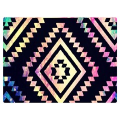 Cute Neon Aztec Galaxy Two Sides Premium Plush Fleece Blanket (extra Small)