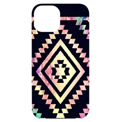 Cute Neon Aztec Galaxy Iphone 14 Black Uv Print Case by nateshop