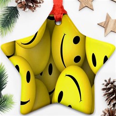 Emoji, Colour, Faces, Smile, Wallpaper Ornament (star) by nateshop