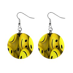 Emoji, Colour, Faces, Smile, Wallpaper Mini Button Earrings