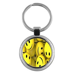 Emoji, Colour, Faces, Smile, Wallpaper Key Chain (round) by nateshop