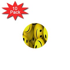 Emoji, Colour, Faces, Smile, Wallpaper 1  Mini Buttons (10 Pack)  by nateshop