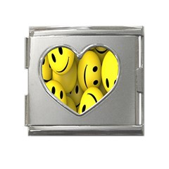 Emoji, Colour, Faces, Smile, Wallpaper Mega Link Heart Italian Charm (18mm) by nateshop