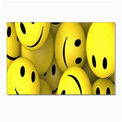 Emoji, Colour, Faces, Smile, Wallpaper Postcard 4 x 6  (pkg Of 10) by nateshop