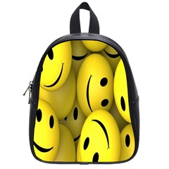 Emoji, Colour, Faces, Smile, Wallpaper School Bag (small)