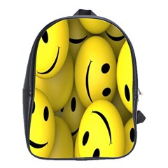 Emoji, Colour, Faces, Smile, Wallpaper School Bag (large) by nateshop