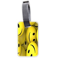 Emoji, Colour, Faces, Smile, Wallpaper Luggage Tag (two Sides) by nateshop