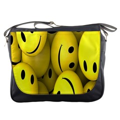 Emoji, Colour, Faces, Smile, Wallpaper Messenger Bag by nateshop