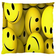 Emoji, Colour, Faces, Smile, Wallpaper Large Cushion Case (two Sides) by nateshop