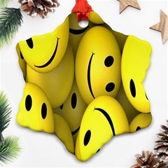 Emoji, Colour, Faces, Smile, Wallpaper Ornament (snowflake) by nateshop