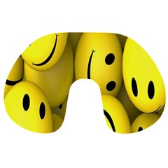 Emoji, Colour, Faces, Smile, Wallpaper Travel Neck Pillow by nateshop