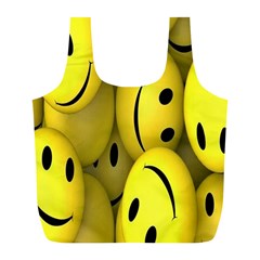 Emoji, Colour, Faces, Smile, Wallpaper Full Print Recycle Bag (l) by nateshop