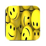 Emoji, Colour, Faces, Smile, Wallpaper Square Metal Box (Black) Front