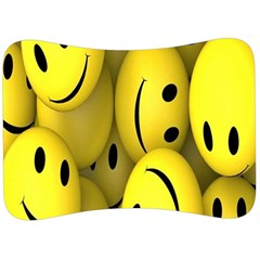 Emoji, Colour, Faces, Smile, Wallpaper Velour Seat Head Rest Cushion by nateshop