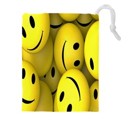 Emoji, Colour, Faces, Smile, Wallpaper Drawstring Pouch (4xl) by nateshop