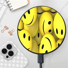 Emoji, Colour, Faces, Smile, Wallpaper Wireless Fast Charger(black) by nateshop