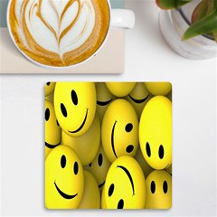 Emoji, Colour, Faces, Smile, Wallpaper Uv Print Square Tile Coaster  by nateshop